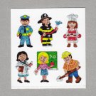 Sandylion Professionals Stickers Policeman Fireman Teacher Doctor Baker Worker Rare Vintage PM615