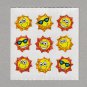 Sandylion Suns with Faces Stickers Rare Vintage PM617
