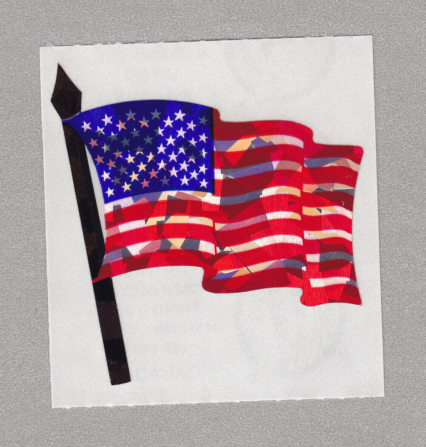 Sandylion American Flag with Pole Stickers Rare Vintage PM902