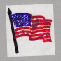 Sandylion American Flag with Pole Stickers Rare Vintage PM902