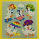 Sandylion Ducks with Umbrellas Stickers Rare Vintage KK363