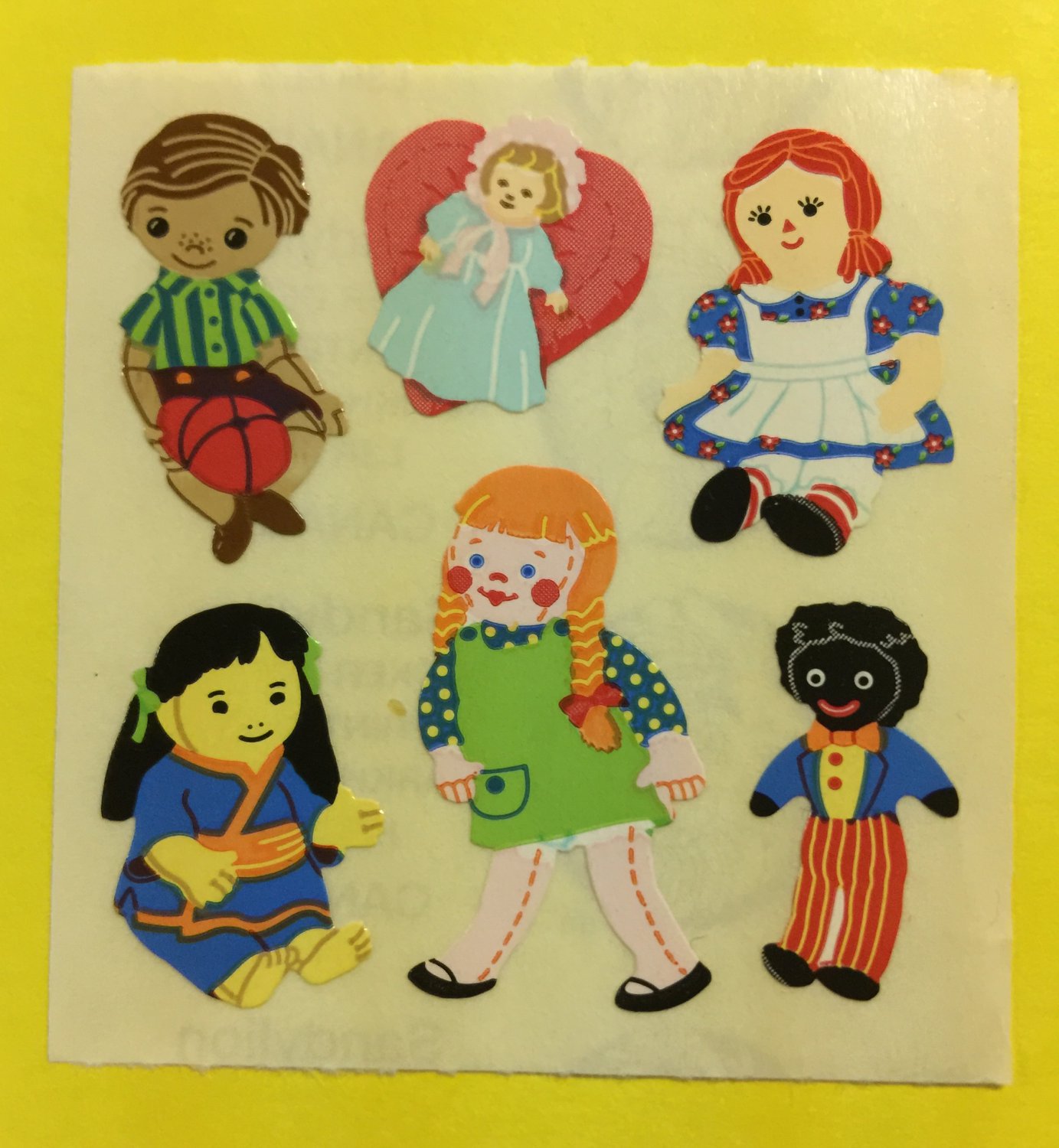 Sandylion Rag Doll Stickers Rare Vintage KK376