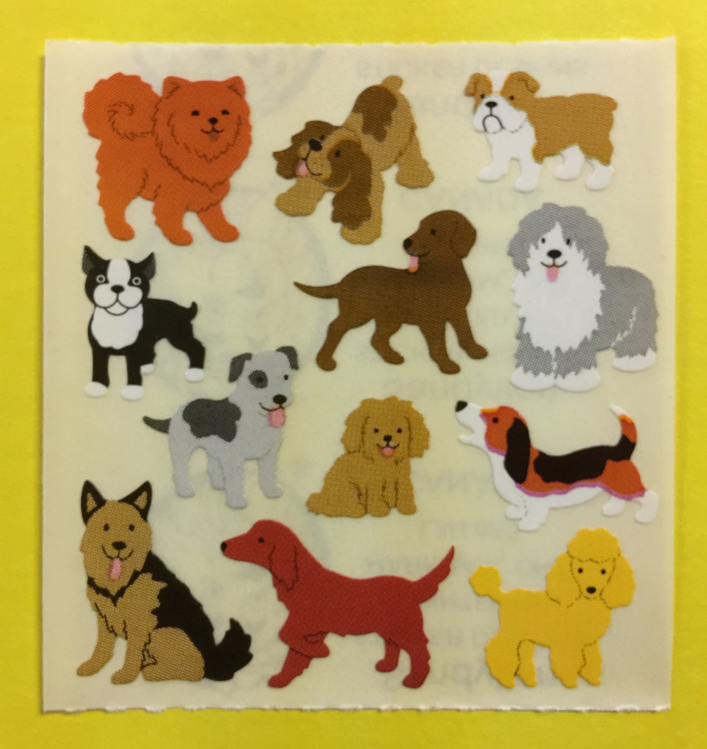 Sandylion Assorted Dogs Poodle German Shepherd Boxer Stickers Rare Vintage KK398