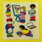 Sandylion Children Artist Painter Color Draw Creative  Stickers Rare Vintage KK436