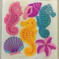 Sandylion Coral Sea Creatures Seahorse Shell Starfish Stickers Rare Vintage GMY2