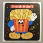 Sandylion Scratch and Sniff Smelly FRENCH FRIES Stickers Retro Rare Vintage SF05