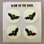 Sandylion Glow in the Dark BATS Halloween Stickers Retro Rare Vintage HG01