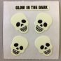 Sandylion Glow in the Dark SKULLS Halloween Stickers Retro Rare Vintage HG06