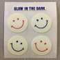 Sandylion Glow in the Dark HAPPY FACES Stickers Retro Rare Vintage HG09