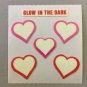 Sandylion Glow in the Dark HEARTS Stickers Retro Rare Vintage HG10