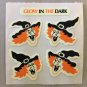 Sandylion Glow in the Dark WITCHES LAUGHING Halloween Stickers Retro Rare Vintage HG31