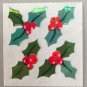 Sandylion Mother of Pearl Stickers MOP Christmas Holly Retro Rare Vintage XMOP230