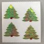 Sandylion Mother of Pearl Stickers MOP Christmas Trees Retro Rare Vintage XMOP290