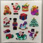 Sandylion Christmas Stickers Bear Santa Drum Toys Snowman Soldier Present  Retro Rare Vintage XPM66