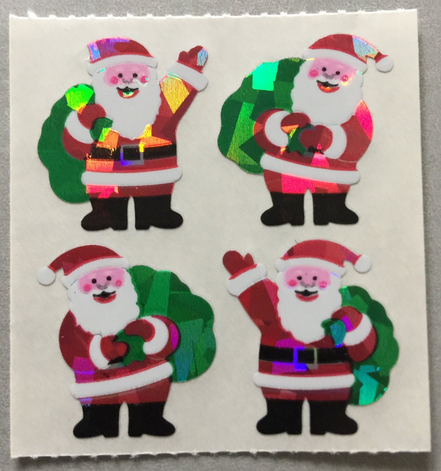 Sandylion Christmas Stickers Santa & Sack Presents Retro Rare Vintage XPM81