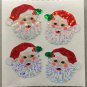 Sandylion Christmas Stickers Santa Faces Retro Rare Vintage XPM82