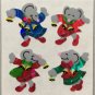 Sandylion Christmas Stickers Dancing Mice with Bells Retro Rare Vintage XPM97