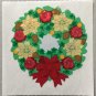 Sandylion Christmas Stickers Wreath With Bow Nuts Flowers Retro Rare Vintage XPM439
