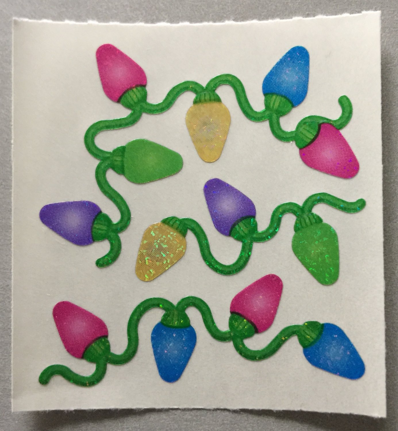 Sandylion Christmas Stickers Lights Retro Rare Vintage XPM443