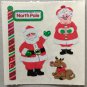 Sandylion Christmas Stickers North Pole Santa Mrs Claus Retro Rare Vintage XPM455