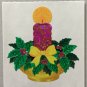 Sandylion Christmas Stickers Candle with Holly Retro Rare Vintage XPM474