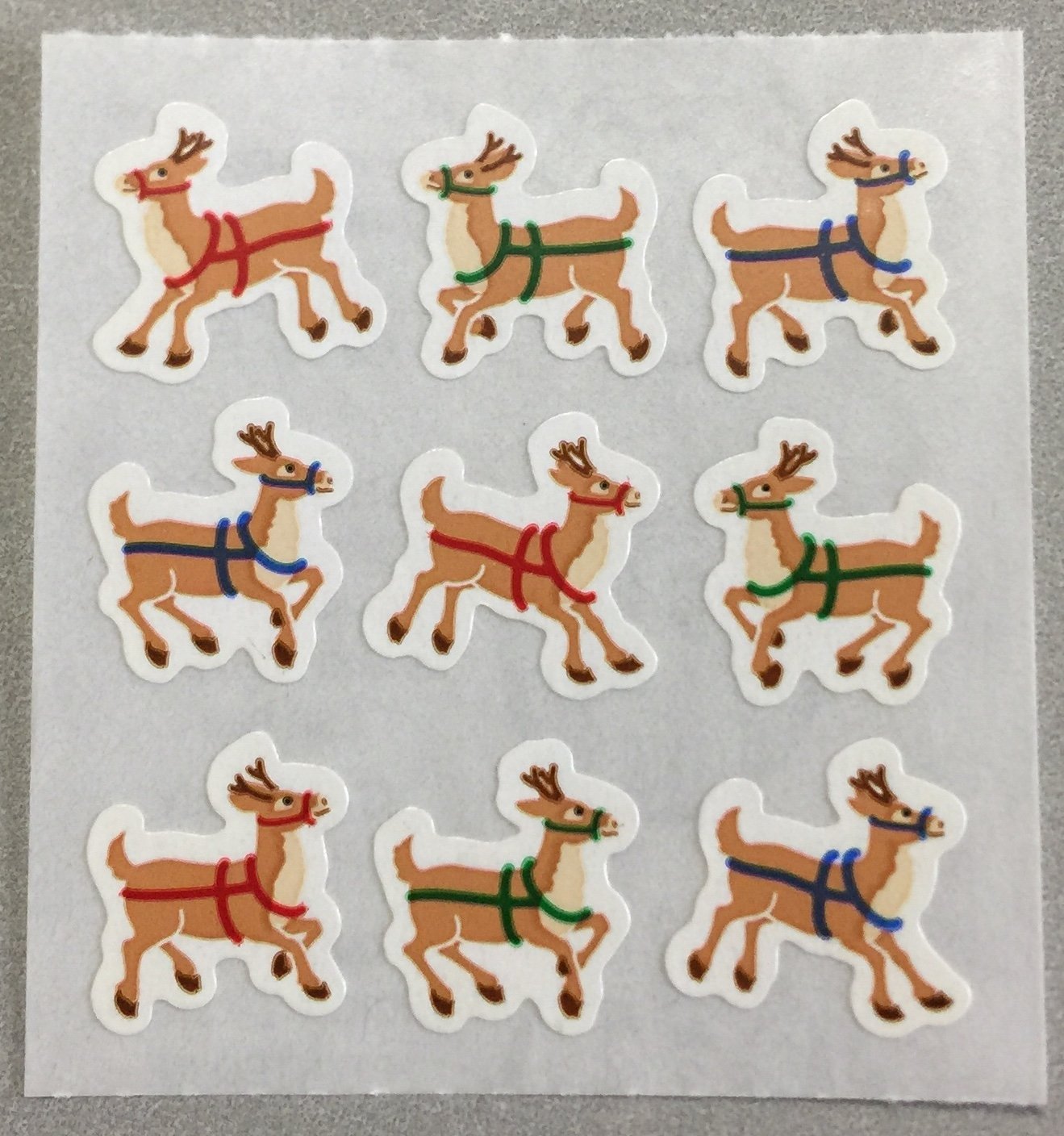 Sandylion Christmas Reindeer Stickers Retro Rare Vintage XKK361