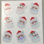 Sandylion Christmas Stickers Santa Faces Mini Retro Rare Vintage XPM473