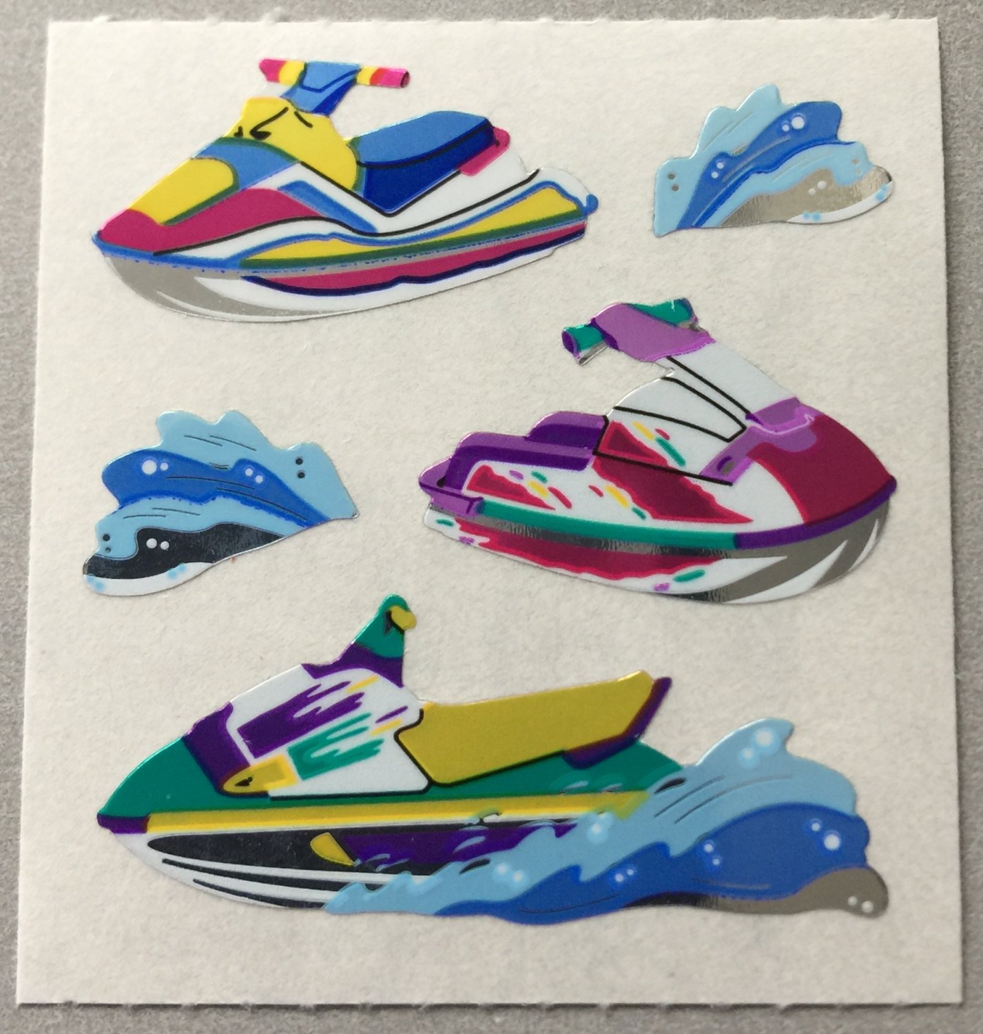 Sandylion Jet Ski Seadoo Wave Runner Water Sport Play Splash Stickers Rare Vintage MY332