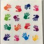Sandylion Hand Prints Baby Child Parent Rainbow Stickers Rare Vintage MY334