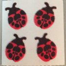 Sandylion Fuzzy Stickers LADYBUGS Retro Rare Vintage FM003