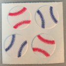 Sandylion Fuzzy Stickers BASEBALLS Retro Rare Vintage FM033