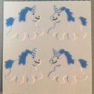 Sandylion Fuzzy Stickers UNICORNS Retro Rare Vintage FM045