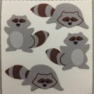 Sandylion Fuzzy Stickers MONKEY RACCOON RABBIT PENGUIN KOALA Retro