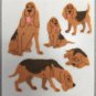 Sandylion Fuzzy Stickers BLOODHOUND Dog Puppy Retro Rare Vintage Retired FM426