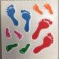 Sandylion Fuzzy Stickers FOOT PRINT Retro Rare Vintage Retired FM434