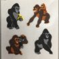 Sandylion Fuzzy Stickers APE monkey Retro Rare Vintage Retired FM439