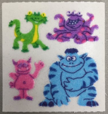 Sandylion Fuzzy Stickers HAMSTERS Retro Rare Vintage Retired