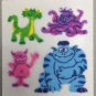 Sandylion Fuzzy Stickers MONSTER Retro Rare Vintage Retired FM441