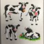 Sandylion Fuzzy Stickers COW Retro Rare Vintage Retired FM443