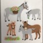 Sandylion Fuzzy Stickers DONKEY Retro Rare Vintage Retired Scrapbook FM444