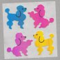 Sandylion MOP Mother of Pearl Stickers POODLE Retro Rare Vintage Retired MOP028