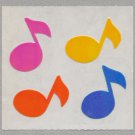Sandylion MOP Mother of Pearl Stickers MUSICAL NOTES Retro Rare Vintage Retired MOP051