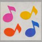 Sandylion MOP Mother of Pearl Stickers MUSICAL NOTES Retro Rare Vintage Retired MOP051