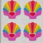 Sandylion MOP Mother of Pearl Stickers FAN SHELL Retro Rare Vintage Retired MOP072