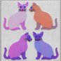 Sandylion MOP Mother of Pearl Stickers SIAMESE CAT Retro Rare Vintage Retired MOP076