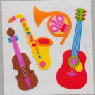 Sandylion MOP Mother of Pearl Stickers MUSICAL INSTRUMENT Retro Rare Vintage Retired MOP110