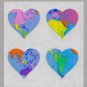 Sandylion MOP Mother of Pearl Stickers EARTH HEARTS Retro Rare Vintage Retired MOP172