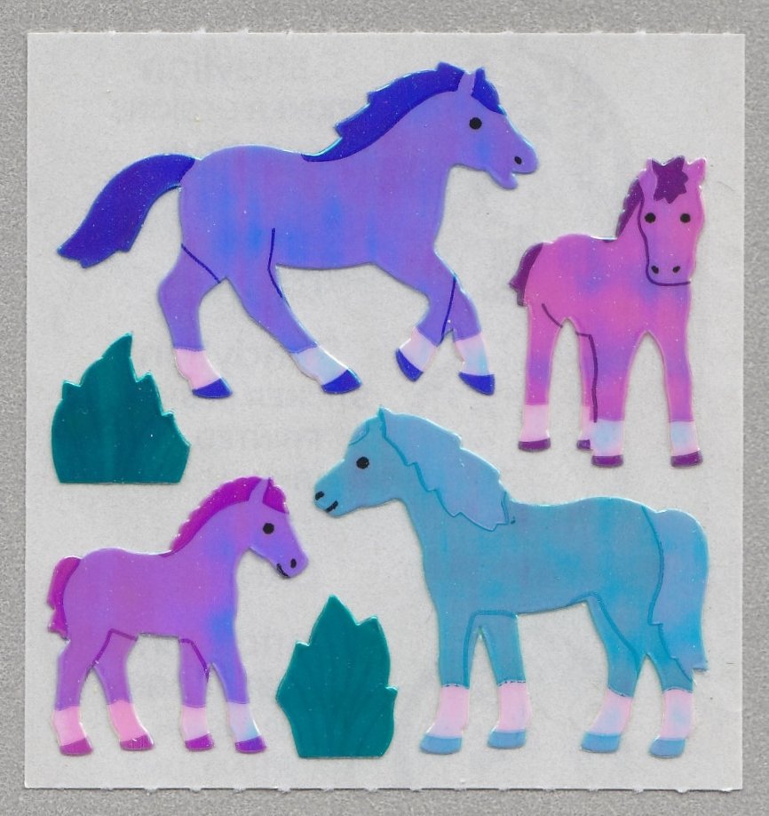 Sandylion MOP Mother of Pearl Stickers HORSE PONY Retro Rare Vintage Retired MOP252