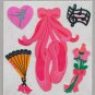 Sandylion MOP Mother of Pearl Stickers BALLET SHOE MUSICAL Retro Rare Vintage Retired MOP257