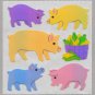Sandylion MOP Mother of Pearl Stickers PIG PIGLET Retro Rare Vintage Retired MOP261